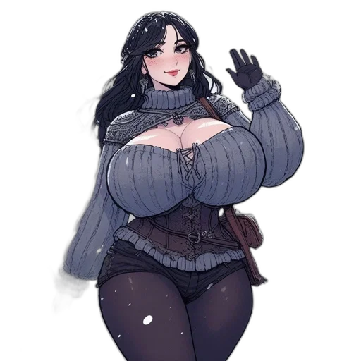 jacket, dress, staff, concept art transparent PNG cut-out
