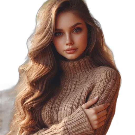 hair, dress, face, jacket transparent PNG cut-out