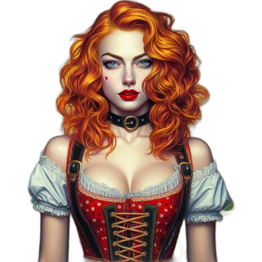 dress, jewelry, face, fantasy art transparent PNG cut-out