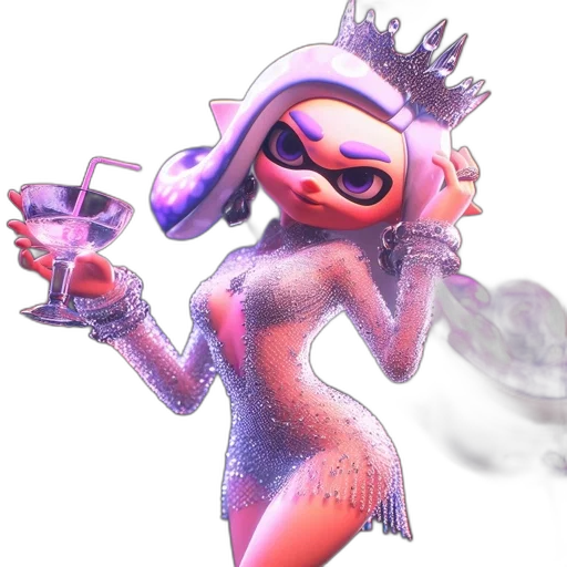 dress, robot, crown, weapon transparent PNG cut-out