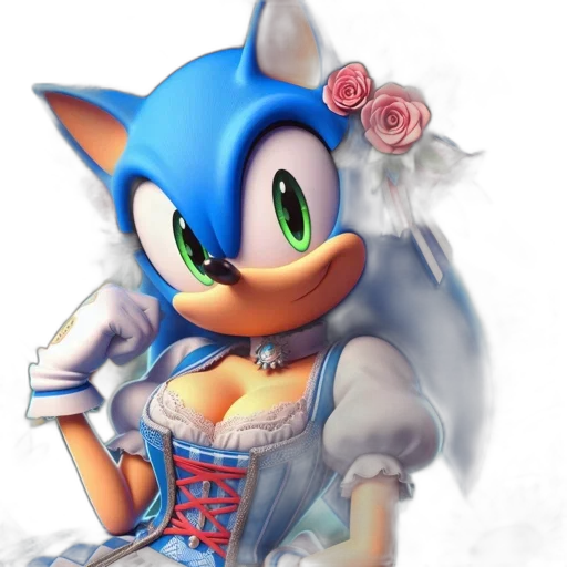dress, flower, animal, face transparent PNG cut-out