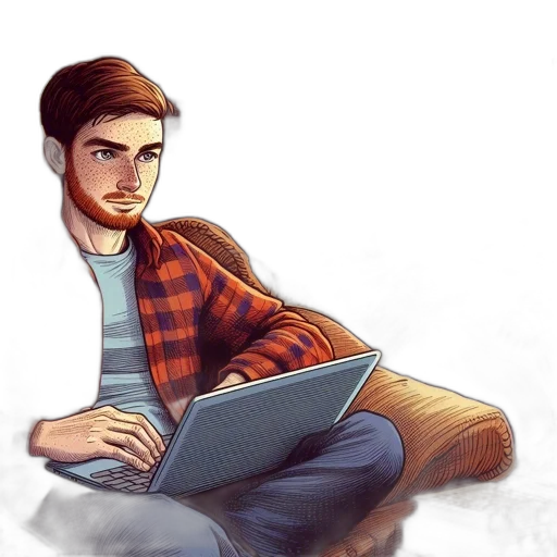 jacket, face, staff, cartoon transparent PNG cut-out
