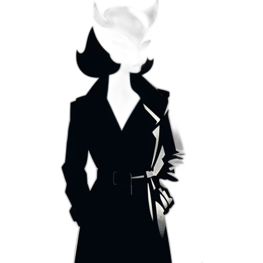 dress, jacket, mask, staff transparent PNG cut-out