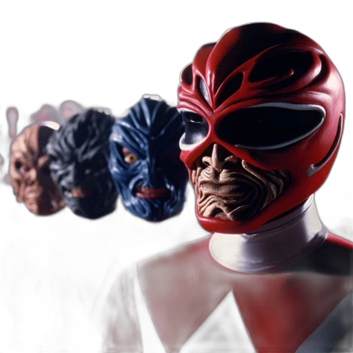 mask, concept art, comic book art, 3d render transparent PNG cut-out