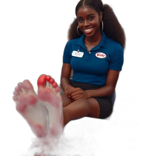 staff, shoes, young, woman transparent PNG cut-out