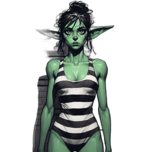 dress, staff, creature, concept art transparent PNG cut-out