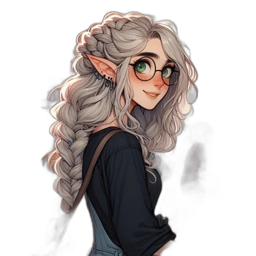 dragon, staff, hair, fantasy art transparent PNG cut-out