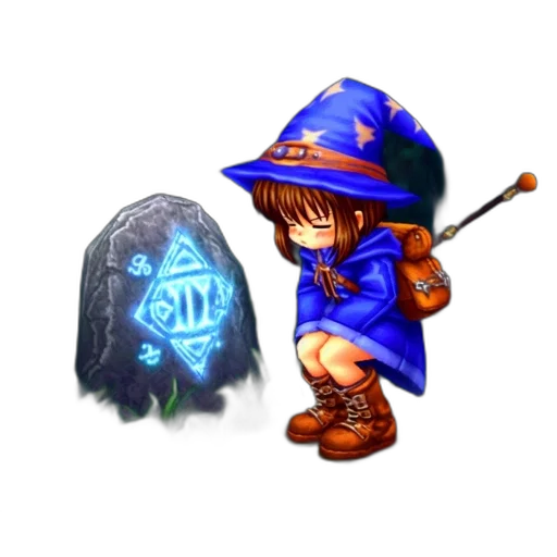 hat, staff, concept art, pixel art transparent PNG cut-out