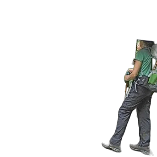jacket, hat, staff, umbrella transparent PNG cut-out