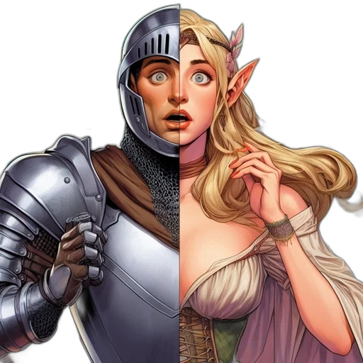 fantasy art, comic book art, concept art, pixel art transparent PNG cut-out
