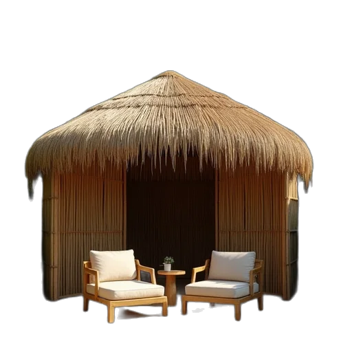 furniture, umbrella, hat, 3d render transparent PNG cut-out