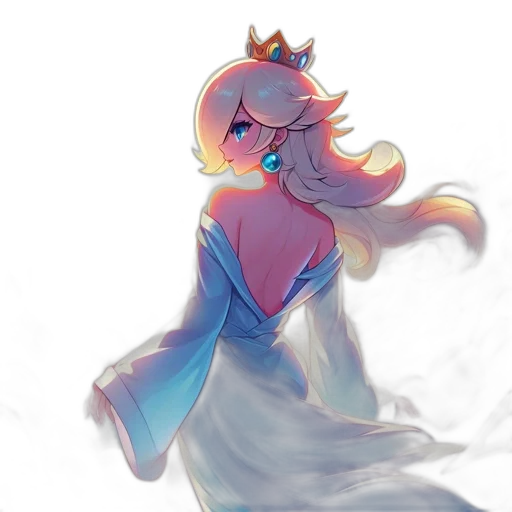 crown, dress, staff, creature transparent PNG cut-out