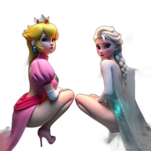 crown, dress, concept art, 3d render transparent PNG cut-out
