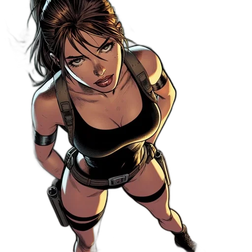 comic book art, concept art, cartoon, animated transparent PNG cut-out