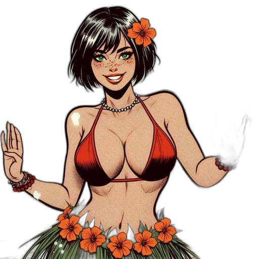 flower, comic book art, cartoon, concept art transparent PNG cut-out