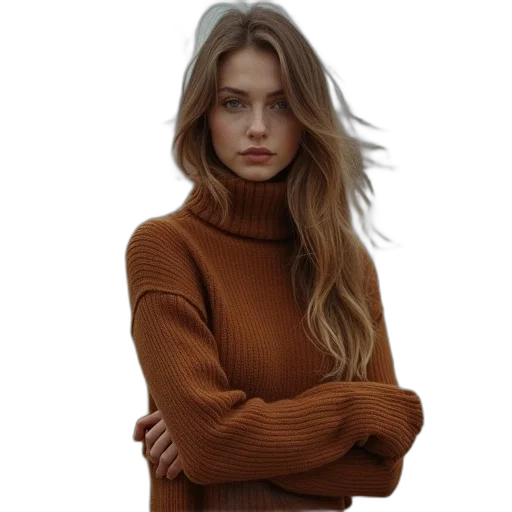 jacket, hair, dress, face transparent PNG cut-out