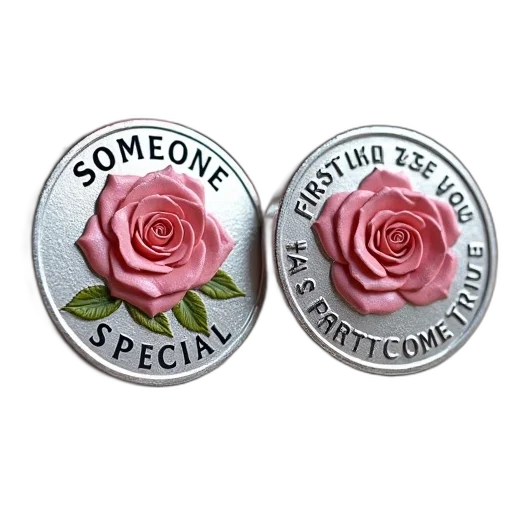 jewelry, two, silver-colored, coins transparent PNG cut-out