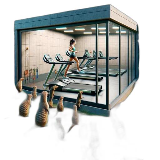 furniture, 3d render, concept art, gym transparent PNG cut-out