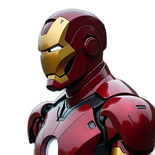 robot, mask, 3d render, comic book art transparent PNG cut-out