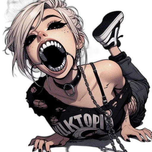 face, creature, comic book art, cartoon transparent PNG cut-out