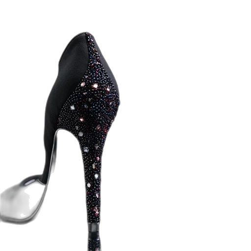 shoes, 3d render, outer space, black transparent PNG cut-out