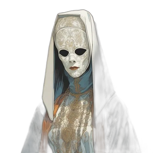 mask, dress, face, creature transparent PNG cut-out