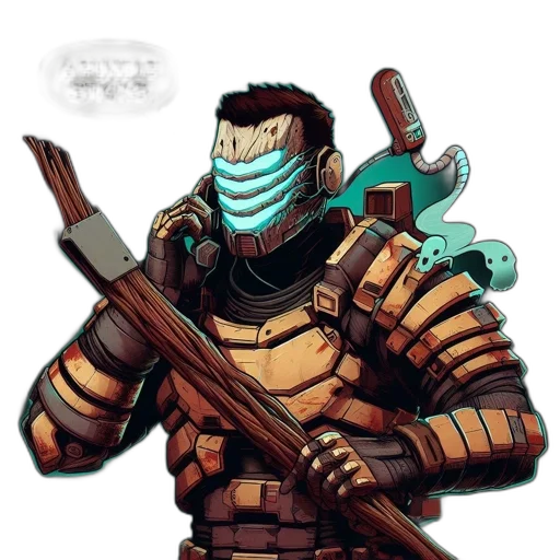 mask, robot, weapon, staff transparent PNG cut-out