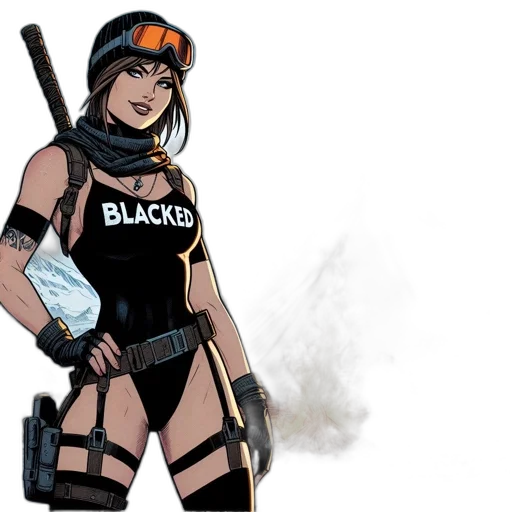 comic book art, concept art, cartoon, woman transparent PNG cut-out