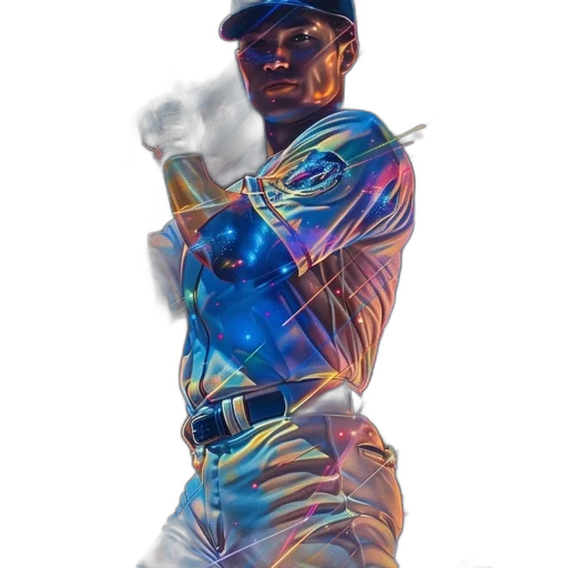 vaporwave, pastel, baseball, player transparent PNG cut-out