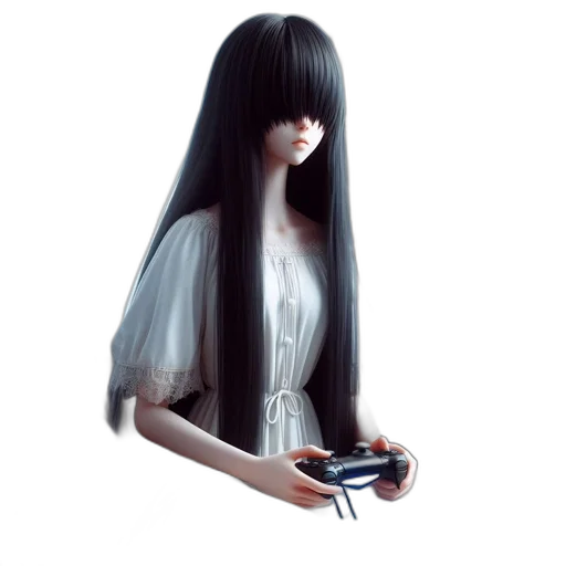hair, dress, robot, face transparent PNG cut-out