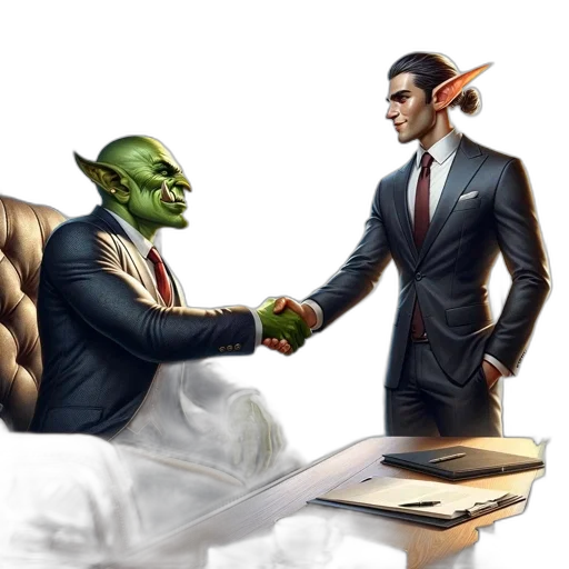concept art, fantasy art, comic book art, office transparent PNG cut-out