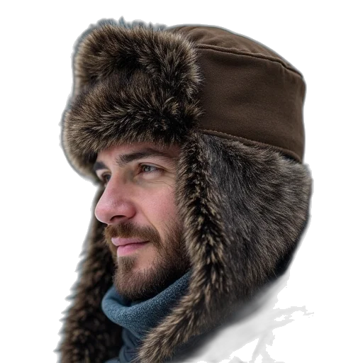 hat, jacket, staff, face transparent PNG cut-out