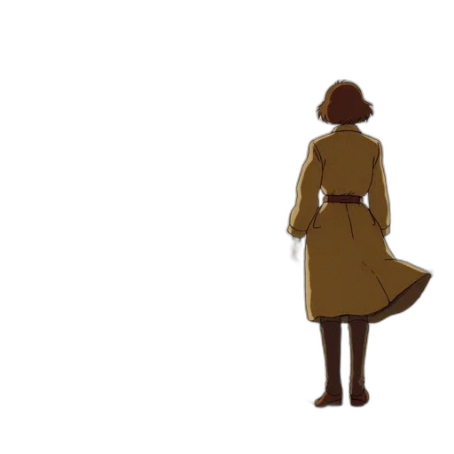 dress, jacket, staff, hat transparent PNG cut-out