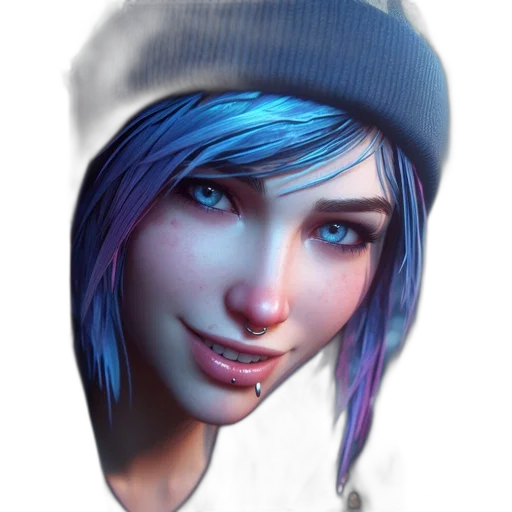 face, hat, photorealistic, fantasy art transparent PNG cut-out