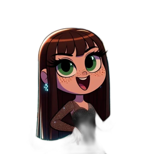 hair, dress, staff, face transparent PNG cut-out