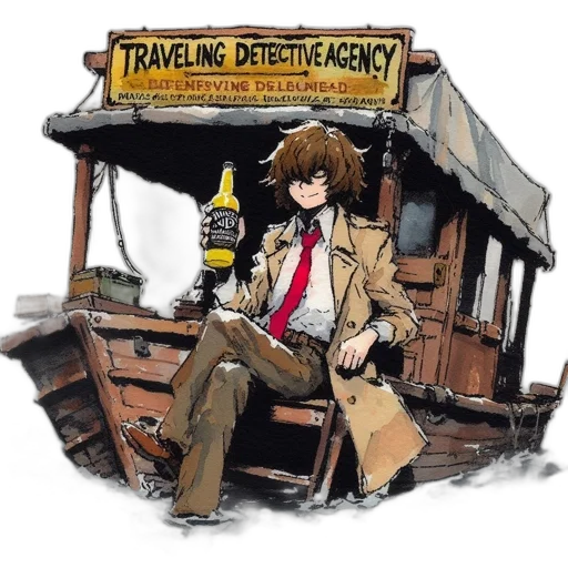 jacket, concept art, watercolor, anime transparent PNG cut-out