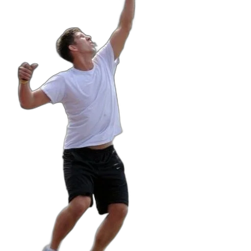 man, white, shirt, playing transparent PNG cut-out
