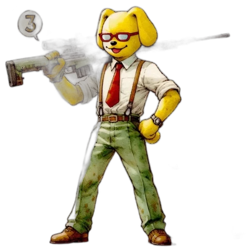 weapon, staff, robot, animal transparent PNG cut-out