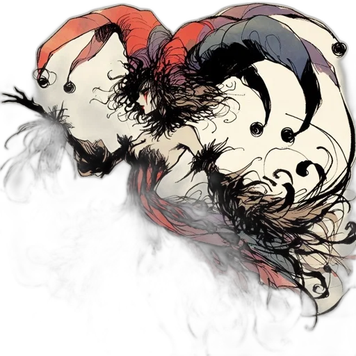 mask, dragon, hair, face transparent PNG cut-out