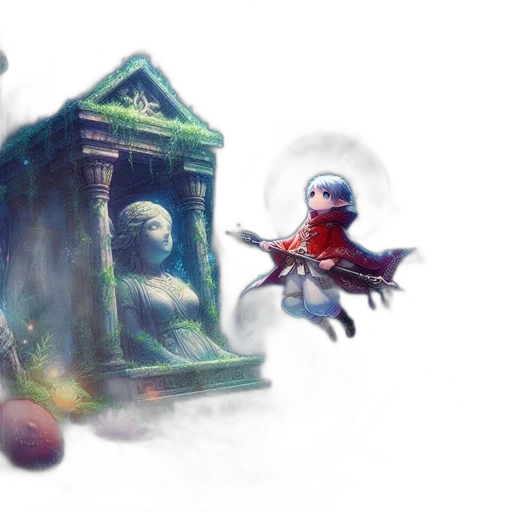 concept art, fantasy art, watercolor, 3d render transparent PNG cut-out