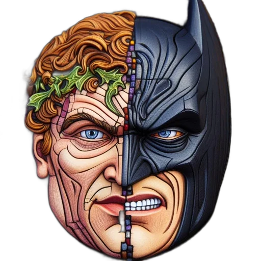 mask, face, comic book art, concept art transparent PNG cut-out