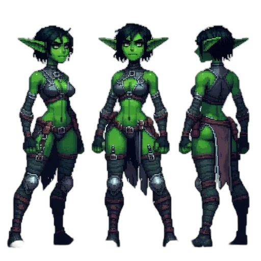 concept art, fantasy art, pixel art, cyberpunk transparent PNG cut-out