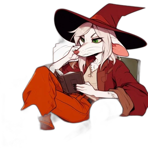 hat, staff, jacket, concept art transparent PNG cut-out