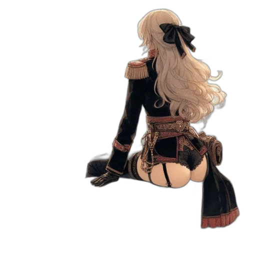hair, staff, weapon, dress transparent PNG cut-out