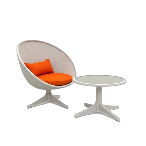 furniture, 3d render, monochrome, modern transparent PNG cut-out