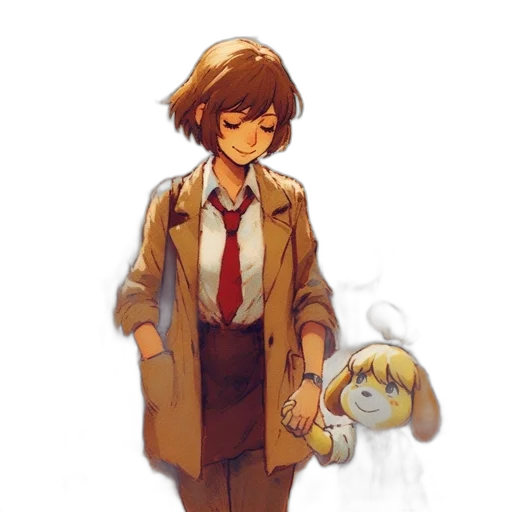 staff, jacket, creature, animal transparent PNG cut-out