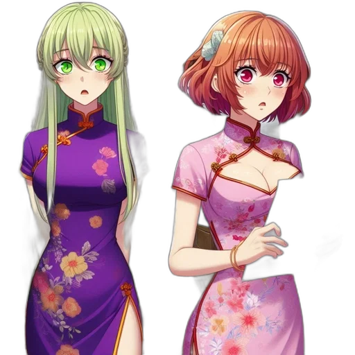 dress, anime, concept art, pixel art transparent PNG cut-out