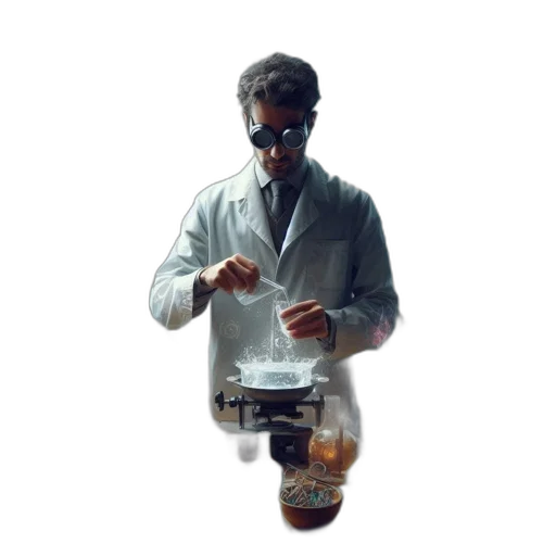 bottle, jacket, robot, staff transparent PNG cut-out