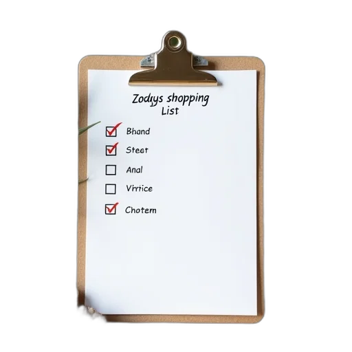 clipboard, xmas, shopping, list transparent PNG cut-out