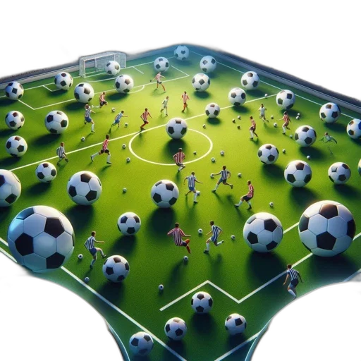 3d render, enormous, soccer, field transparent PNG cut-out
